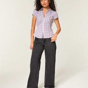 Hollister Low-Rise Baggy Dark Wash Denim Jeans